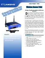 Preview for 1 page of Linksys WAP54A - Instant Wireless - Access Point Specifications