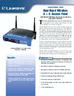 Preview for 1 page of Linksys WAP55AG - Wireless A+G Access Point Specifications