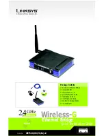 Предварительный просмотр 1 страницы Linksys WET54G - Wireless-G EN Bridge Quick Installation Manual