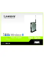 Preview for 1 page of Linksys WMA11B - Wireless-B Media Adapter User Manual