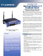Linksys WRT51AB Specifications preview