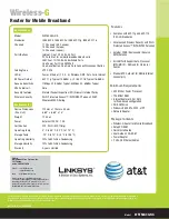 Preview for 2 page of Linksys WRT54G3G-AT Product Data