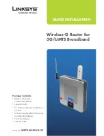 Предварительный просмотр 1 страницы Linksys WRT54G3GV2-VF Quick Installation