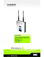 Preview for 1 page of Linksys WRT54GR - Wireless-G Broadband Router Quick Installation Manual