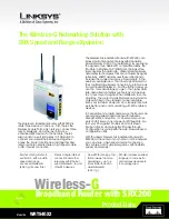 Preview for 1 page of Linksys WRT54GX2 - Wireless-G Broadband Router Product Data