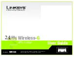 Предварительный просмотр 1 страницы Linksys WRV54G - Wireless-G VPN Broadband Router Wireless User Manual