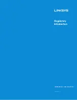 Preview for 1 page of Linksys WUSB6300 V2 Regulatory Information