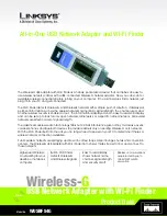 Linksys WUSBF54G Product Data preview