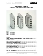 LinMot E100 Series Installation Manual preview