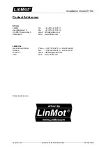 Предварительный просмотр 20 страницы LinMot E1100 Series Installation Manual