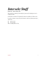 Preview for 1 page of Linn Intersekt R8S8 Manual