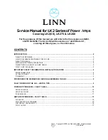 Linn LK260 Service Manual предпросмотр