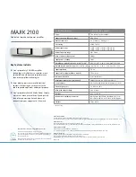 Предварительный просмотр 3 страницы Linn MAJIK 2100 Quick Manual