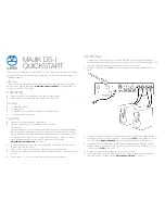 Preview for 1 page of Linn MAJIk DS-I Quick Start Manual