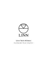 Linn Twin Klimax User Manual preview