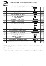 Предварительный просмотр 4 страницы Linon 20420 Manual