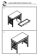 Предварительный просмотр 12 страницы Linon 20420 Manual