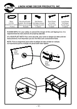 Предварительный просмотр 12 страницы Linon 580457GRY01U Manual