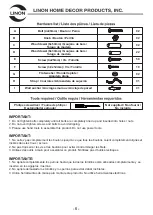 Предварительный просмотр 5 страницы Linon 86158GRY01U Assembly Instructions Manual