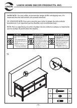 Предварительный просмотр 11 страницы Linon 86158GRY01U Assembly Instructions Manual