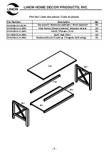 Предварительный просмотр 3 страницы Linon 86166BLK01U Manual