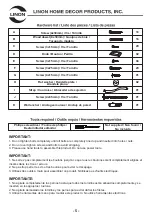 Предварительный просмотр 5 страницы Linon 862262BLK01U Assembly Instructions Manual