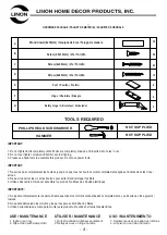 Предварительный просмотр 4 страницы Linon 90311NATWHT01U Assembly Instructions Manual