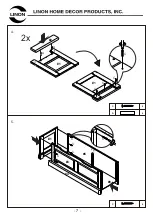 Предварительный просмотр 7 страницы Linon 90311NATWHT01U Assembly Instructions Manual