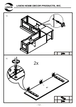 Предварительный просмотр 12 страницы Linon 90311NATWHT01U Assembly Instructions Manual