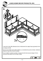 Предварительный просмотр 13 страницы Linon 90311NATWHT01U Assembly Instructions Manual