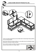 Предварительный просмотр 14 страницы Linon 90311NATWHT01U Assembly Instructions Manual