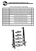 Предварительный просмотр 3 страницы Linon 980191BLK01 Manual