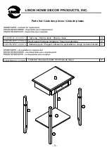 Предварительный просмотр 3 страницы Linon Camden 64027BLKCHY01KDU Assembly Instruction Manual