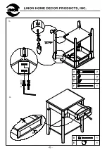 Предварительный просмотр 6 страницы Linon Camden 64027BLKCHY01KDU Assembly Instruction Manual