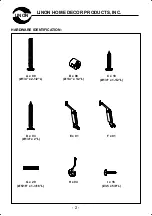 Предварительный просмотр 2 страницы Linon HALL TREE 84017WALC-01-KD-U Assembly Instructions Manual