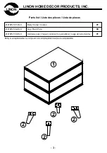 Предварительный просмотр 3 страницы Linon HLC - 20167 Manual