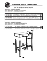 Предварительный просмотр 3 страницы Linon LAVA 0225LAV01U Assembly Instruction Manual