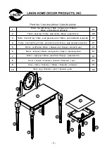 Предварительный просмотр 3 страницы Linon V38-92505 Manual