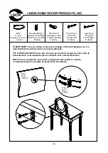 Предварительный просмотр 9 страницы Linon V38-92505 Manual