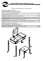 Предварительный просмотр 3 страницы Linon Vanity Set 64023BLKCHY01KDU Assembly Instructions Manual