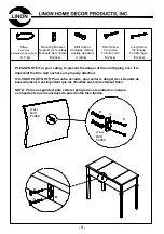 Предварительный просмотр 9 страницы Linon Vanity Set 64023BLKCHY01KDU Assembly Instructions Manual