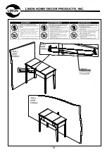 Предварительный просмотр 10 страницы Linon Vanity Set 64023BLKCHY01KDU Assembly Instructions Manual