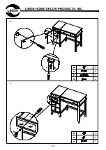 Предварительный просмотр 12 страницы Linon VANITY SET WHITE Assembly Instructions Manual