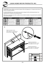 Предварительный просмотр 13 страницы Linon WILLIAMS 826299AWHT01U Manual