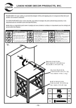 Preview for 13 page of Linon WILLIAMS 826300AWHT01U Manual