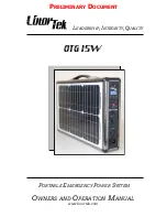 Preview for 1 page of Linor Tek OTG 15W Owners And Operation Manual