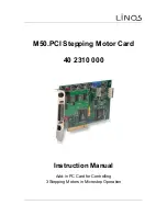 Linos M50.PCI Stepping Motor Card Instruction Manual preview