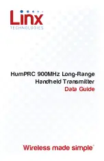 Linx Technologies HumPRC HUM-900-PRC Data Manual предпросмотр