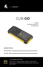 Preview for 1 page of Lion Energy CUB GO User Manual