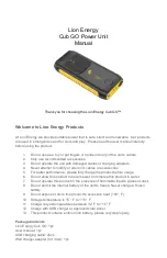 Preview for 3 page of Lion Energy CUB GO User Manual